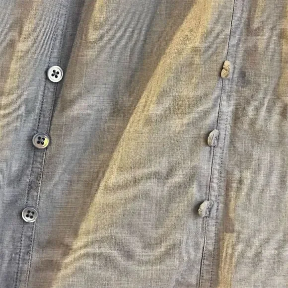 CAbi Women's M Blue Pintucked Button-Up Tunic Shirt Long Sleeve Casual - Picture 7 of 7